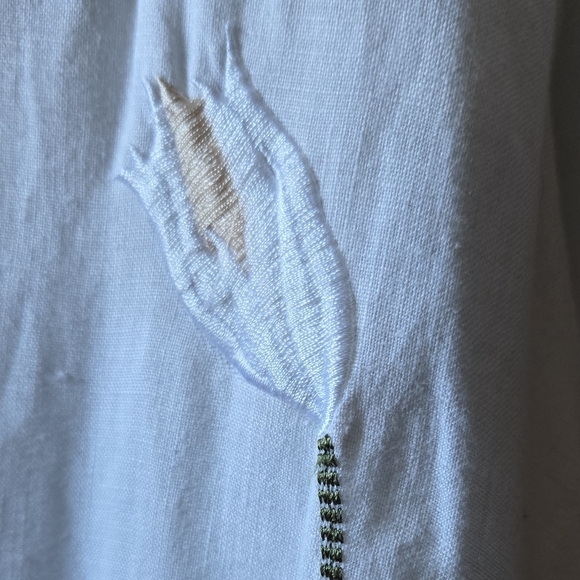 Sigrid Olsen White Embroidered Blouse - Picture 4 of 8